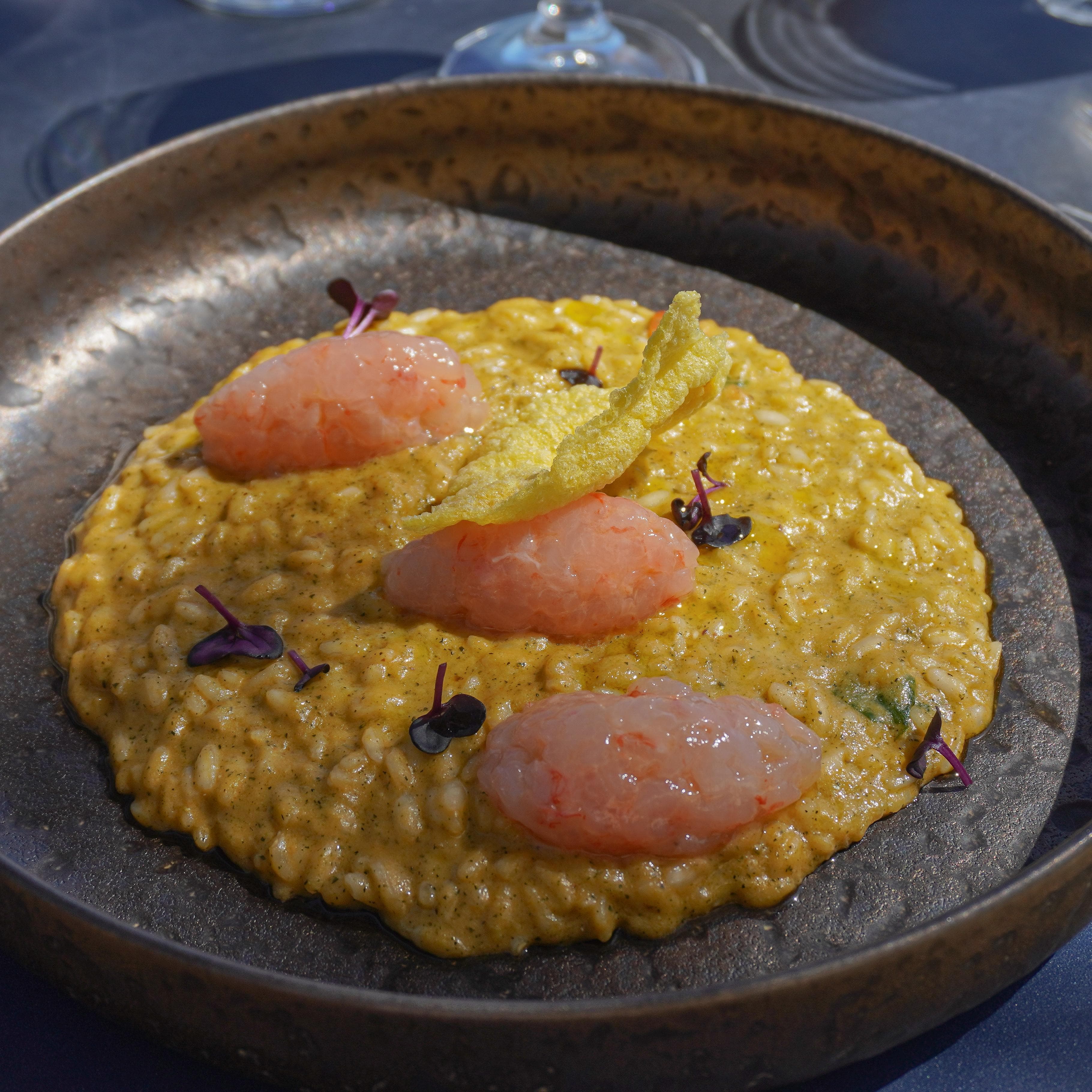 Risotto con tartare di gambero